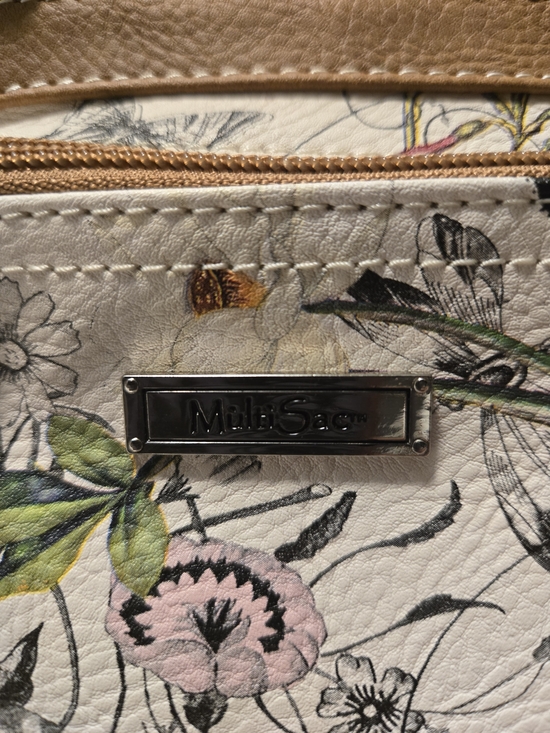 Multisac Mini Floral Backpack with Tan Trim by Multisac main image 8